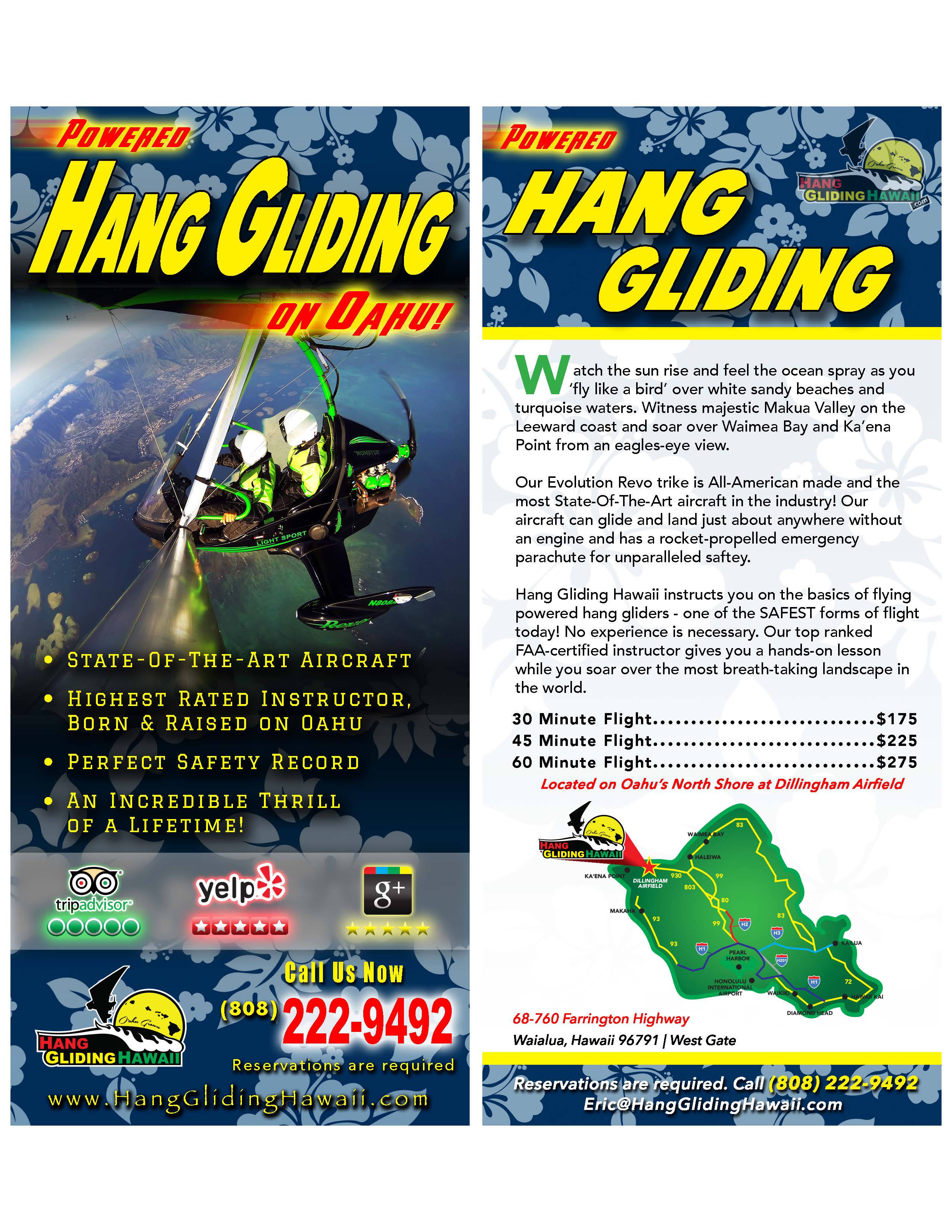 Hang Gliding Hawaii Brochure